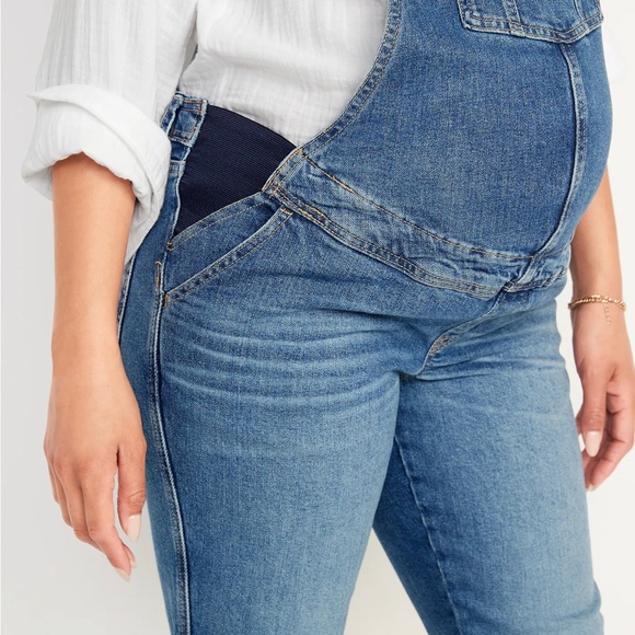 Denim Maternity Overalls in Color Suki - Picture 6 of 16